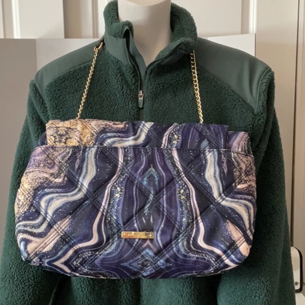 Betsy Johnson Brand Elegant Multicolor Quilted Shoulder Bag